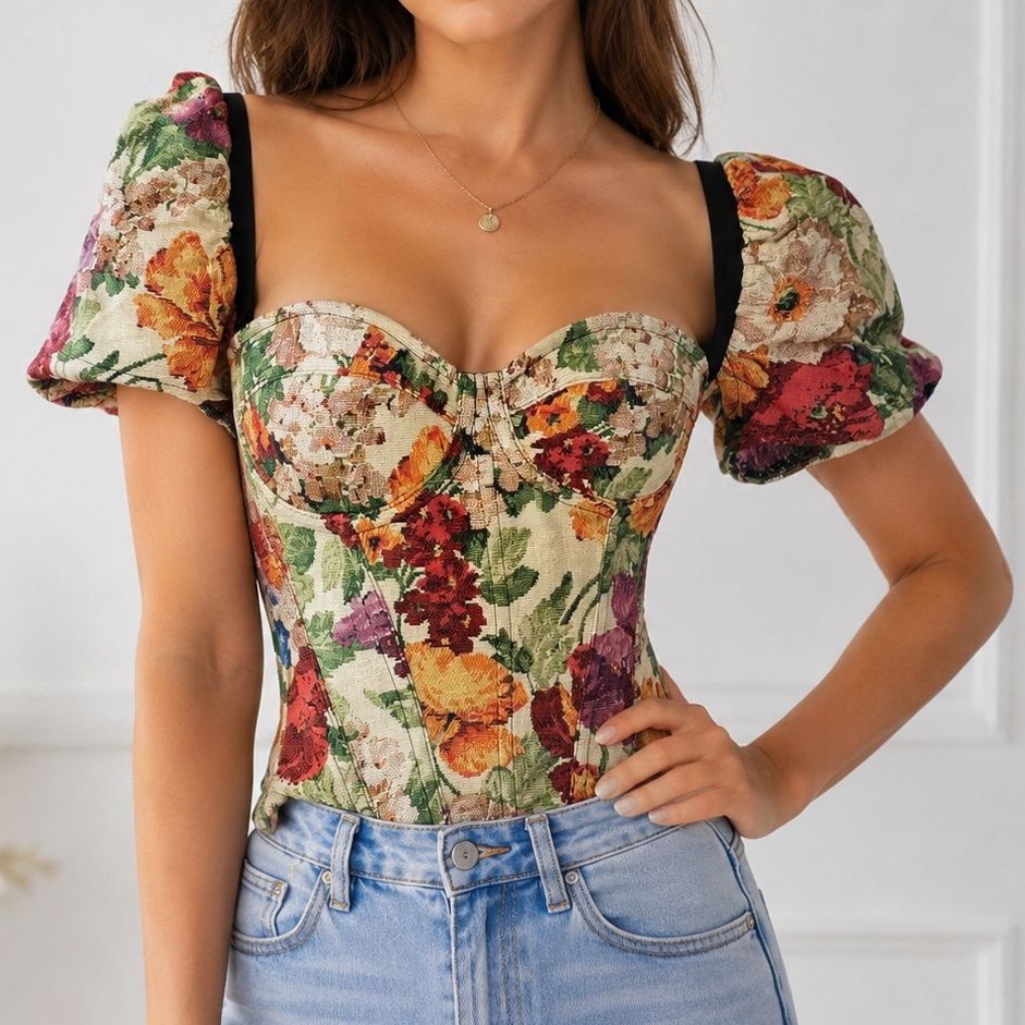 ชุดเดรสทางการสำหรับผู้หญิง ลาย - Corset Waist Cinch บทวิจารณ์และราคา