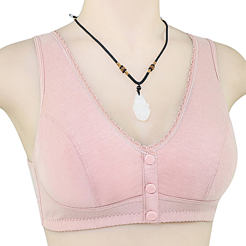 บราผ้าฝ้ายแบบปิดด้านหน้าเต็มตั - Bralette Wireless Soft บทวิจารณ์และราคา